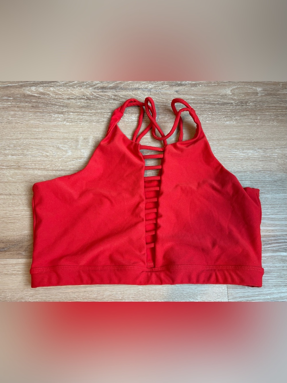 Scorpio Sol Red Ladder-Front Sports Bralette
